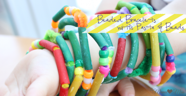 BeadedBraceletswithPastaBeads