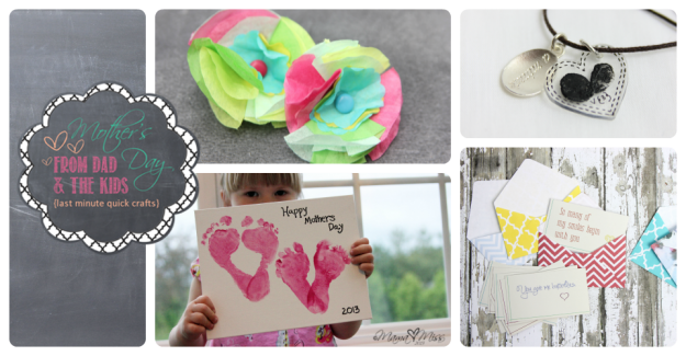 mother’s day: From Dad and The Kids {last minute quick crafts} #footprints #thumbprints #kidcrafts http://www.mamamiss.com ©2013