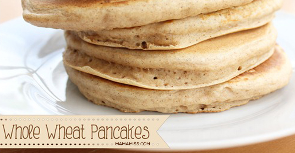 Whole Wheat Pancakes from @mamamissblog ©2013