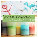 art & learning: Cave Man Drawings with Homemade Puffy Paint