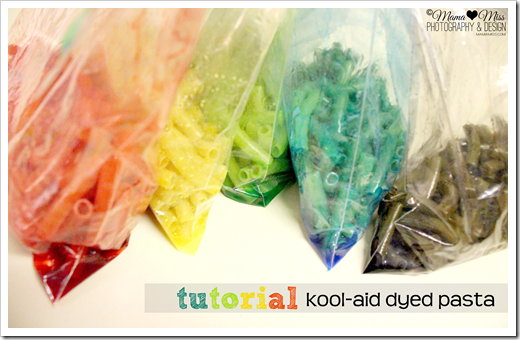 Dyeing pasta in Kool-Aid