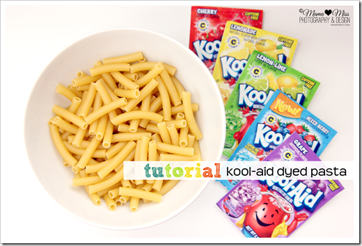 Pasta and Kool-Aid packets