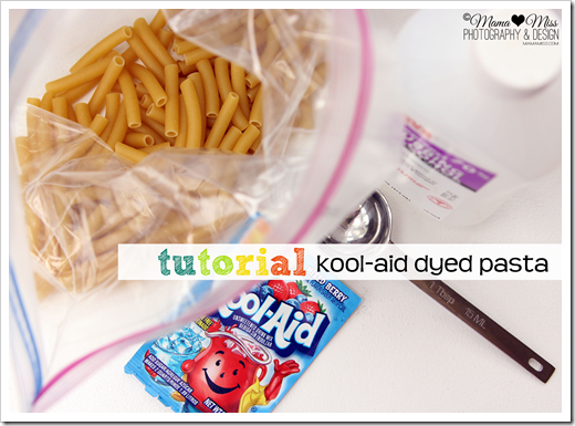 Pasta and Kool-Aid packet