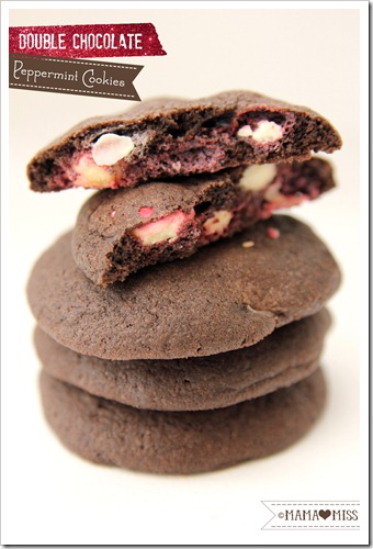 Double Chocolate Peppermint Cookies {mama♥miss} ©2012