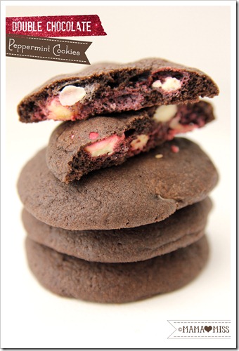 Double Chocolate Peppermint Cookies {mama♥miss} ©2012