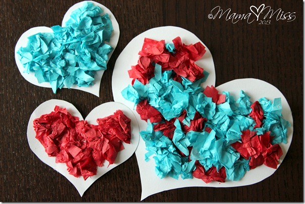 Magnetic Tissue Paper Hearts {the studio} https://www.mamamiss.com ©2013