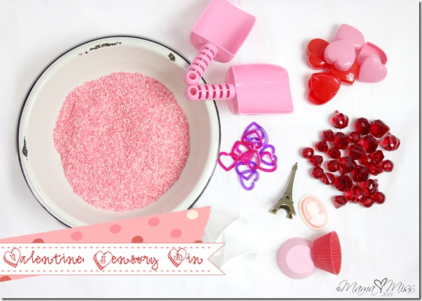 Valentine Sensory Bin https://www.mamamiss.com ©2013