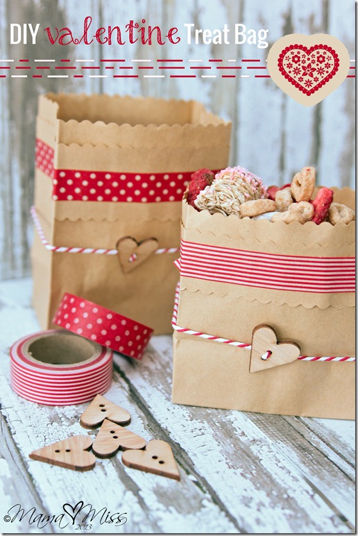 DIY Valentine Treat Bag http://www.mamamiss.com ©2013