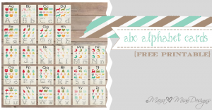 Alphabet Cards - Custom Designed Free Printables {www.mama♥miss.com} ©2013