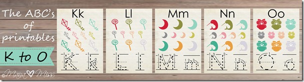 The ABC's of Printables: letters K-O {mama♥miss} ©2013