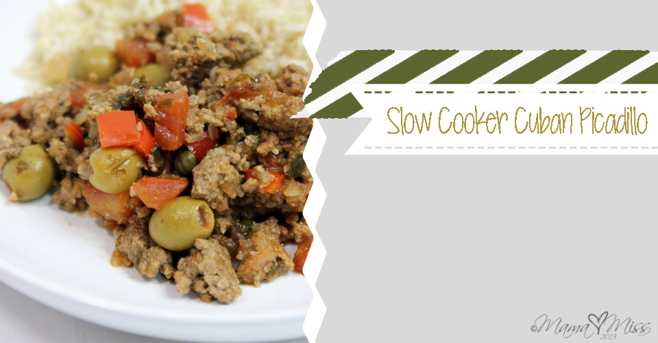 Slow Cooker Cuban Picadillo https://www.mamamiss.com ©2013