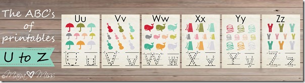 The ABC's of Printables: letters U-Z {mama♥miss} ©2013