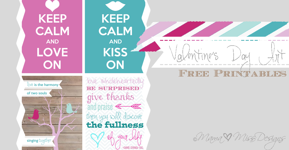 Valentine's Day Art - Free Printables https://www.mamamiss.com ©2013