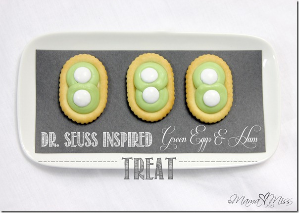 {Dr. Seuss Inspired} Green Eggs & Ham Treat https://www.mamamiss.com ©2013