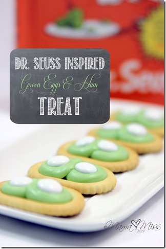 {Dr. Seuss Inspired} Green Eggs & Ham Treat https://www.mamamiss.com ©2013