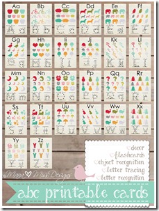 Alphabet Cards - Custom Designed Free Printables https://www.mamamiss.com ©2013