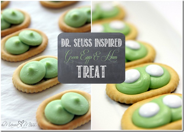 {Dr. Seuss Inspired} Green Eggs & Ham Treat https://www.mamamiss.com ©2013