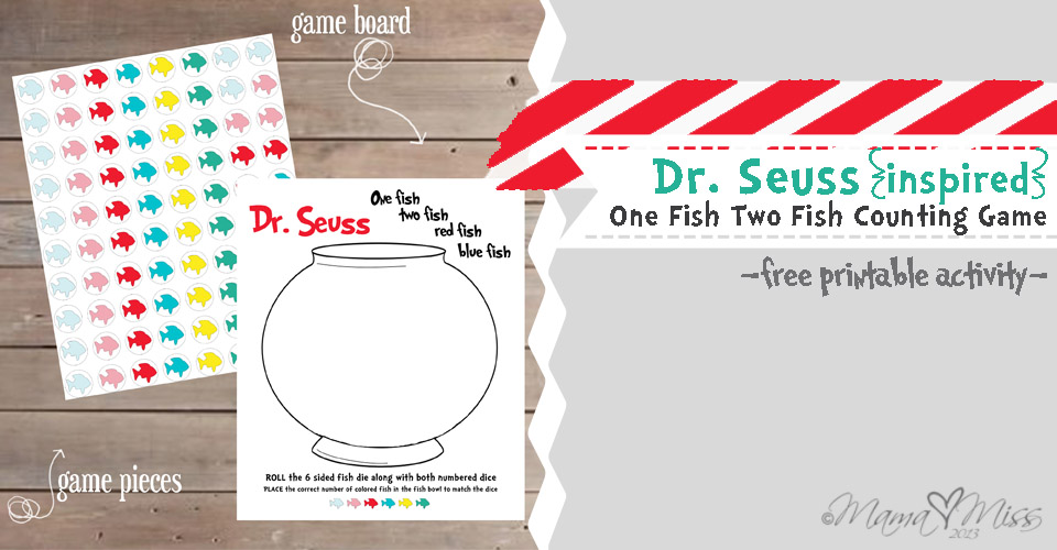 learning monkeys: {Dr. Seuss Inspired} One Fish Two Fish Counting Game