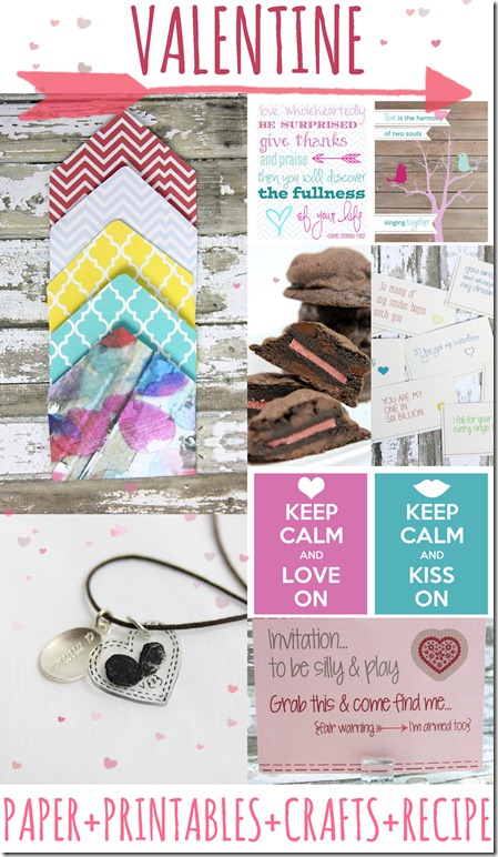 Valentine Roundup {Paper+Printables+Crafts+Recipe}  https://www.mamamiss.com ©2013