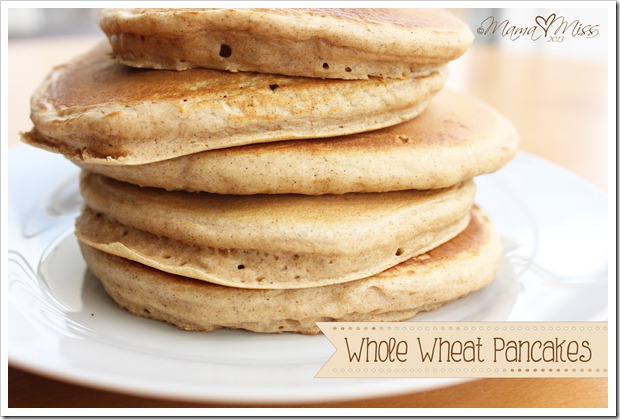 Whole Wheat Pancakes from @mamamissblog ©2013