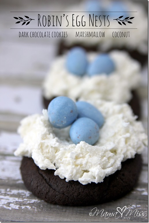 Robin's Egg Nests | @mamamissblog #birdsnest #easter #chocolate #cookie #candy