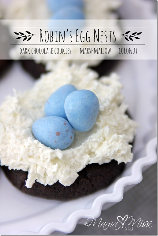 Robin's Egg Nests | @mamamissblog #birdsnest #easter #chocolate #cookie #candy