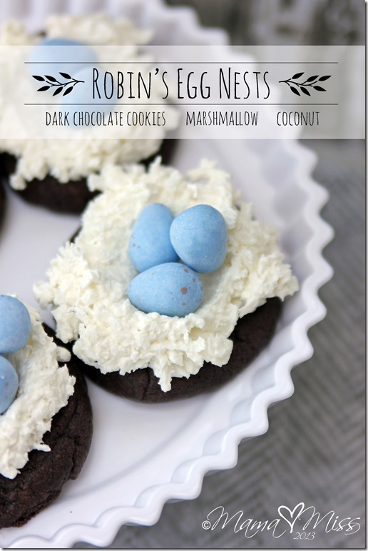 Robin's Egg Nests | @mamamissblog #birdsnest #easter #chocolate #cookie #candy