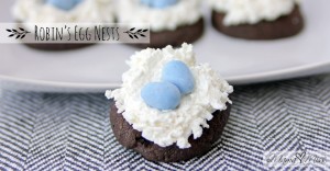 Robin's Egg Nests #birdsnestcookies #easter https://www.mamamiss.com ©2013