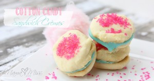 Cotton Candy Sandwich Crèmes https://www.mamamiss.com ©2013