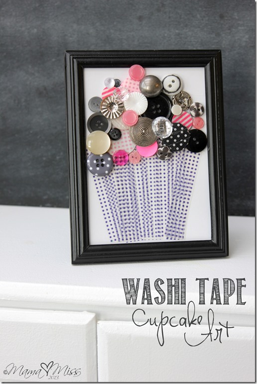 Washi Tape Cupcake Art #washitape #cupcake https://www.mamamiss.com ©2013