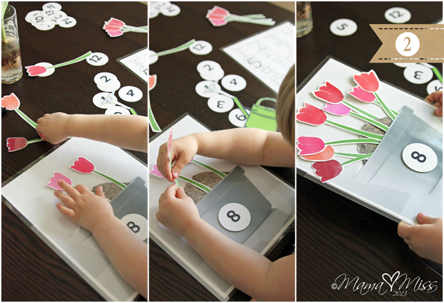 Pretend Play Inspired By Tulips #freeprintable #pretendplay #tulips https://www.mamamiss.com ©2013