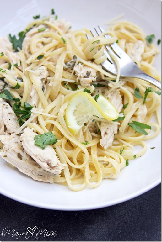 Lemon Chicken Linguine @mamamissblog #chicken #lemon #pasta