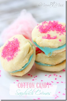 Cotton Candy Sandwich Cremes @mamamissblog #cottoncandy