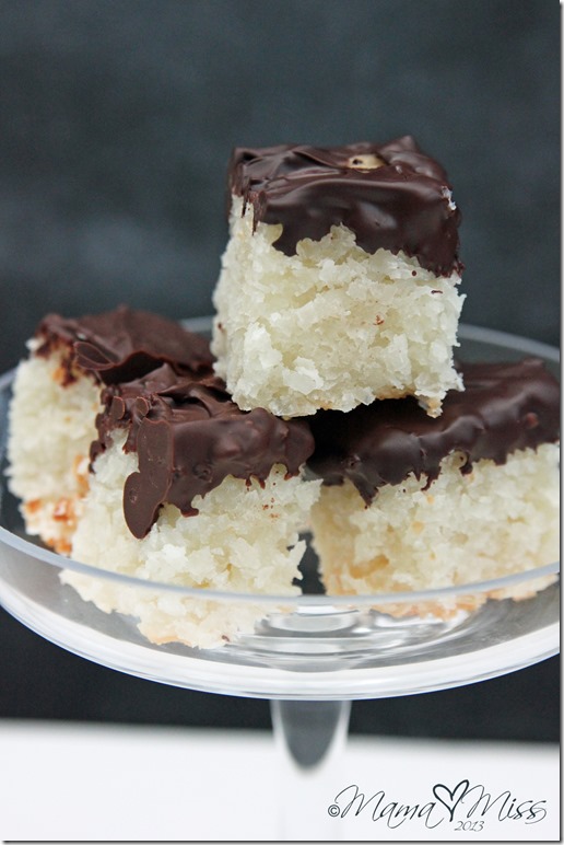 Dark Chocolate Dipped Macaroons #chocolate #macaroons https://www.mamamiss.com ©2013