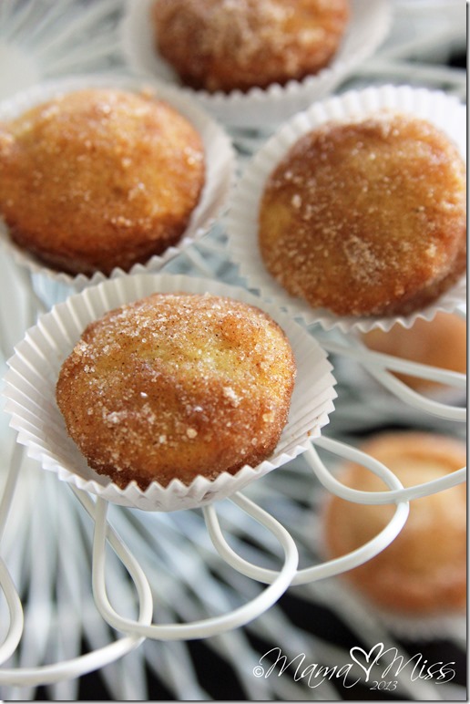 Cinnamon Sugar Mini Doughnut Hole Muffins @mamamissblog #glutenfree #eggfree