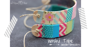 DIY: Washi Tape Wooden Bracelets #washitape #diy #bracelet