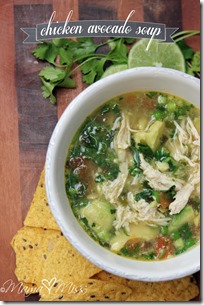 Chicken Avocado Soup https://www.mamamiss.com ©2013