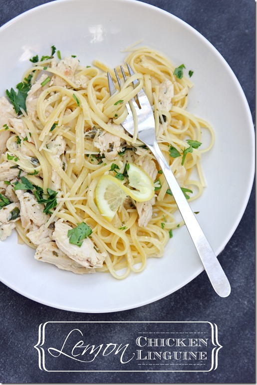 Lemon Chicken Linguine @mamamissblog #chicken #lemon #pasta