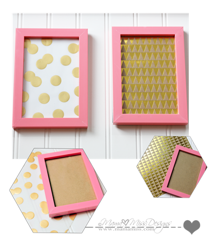 Wall Art Frame Display #diy #americancrafts #gold #glitter #nautical