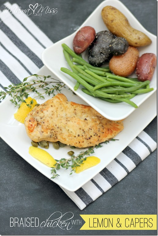 braised chicken with lemon and capers #dinner #chicken #lemon