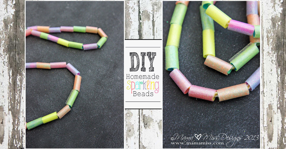 DIY Homemade Sparkling Beads #diy #glitter #kidscrafts #jewelry