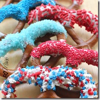 Patriotic Dipped Pretzels