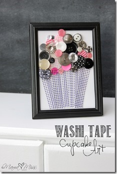 DIY Washi Tape Cupcake Art #washitapecrafts