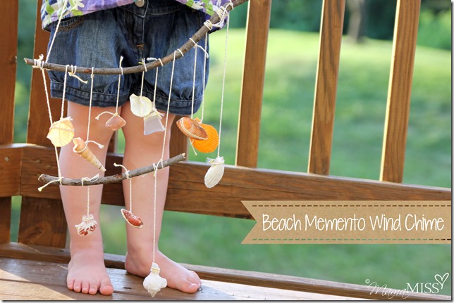 Beach Memento Wind Chime #beach #summer #windchime #kidcraft