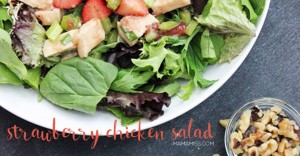 Strawberry-Chicken Salad - This yummy strawberry salad is the perfect addition to your summer meal plans. Lite and filling - it's sure to sweeten your plate. From @mamamissblog