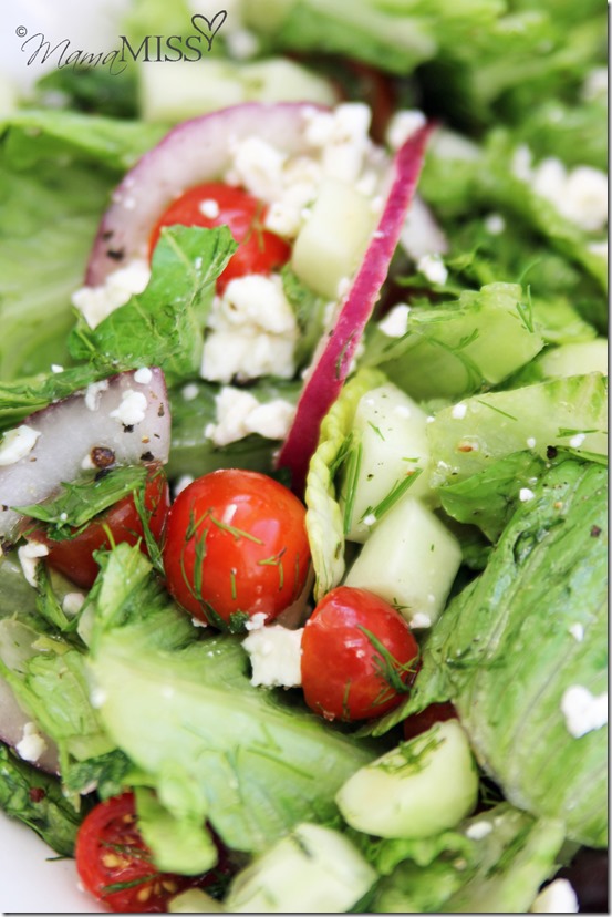Greek Salad with fresh herbs | Mama Miss #salad #greek #healthy #dinner #fresh