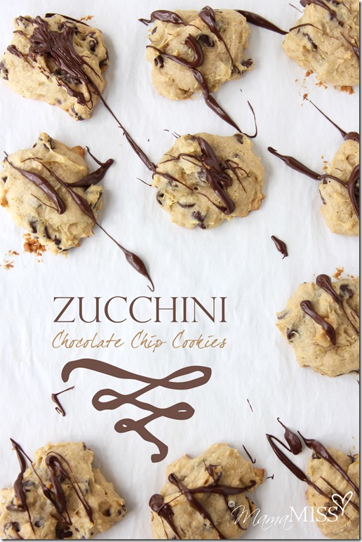 Zucchini Chocolate Chip Cookies | Mama Miss #zucchini #dessert #bake #squash