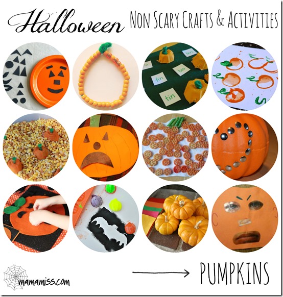 kiddo halloween: Non-Scary Crafts & Activities – Pumpkins | Mama Miss #kidhalloween #pumpkin #kidcrafts #kbn