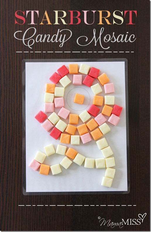 Starburst Candy Mosaic | Mama Miss #starburst #mosaic #freeprintable #kidart