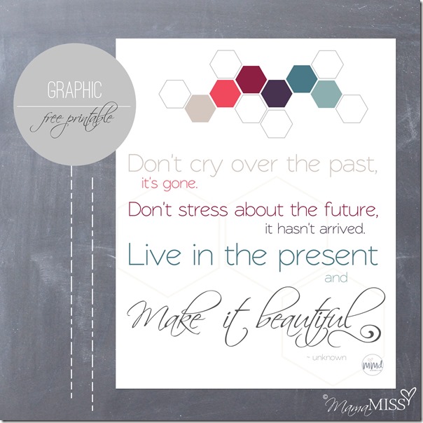 Live In The Present Quote | Mama Miss #quotelove #thefuture #freeprintable #beautiful